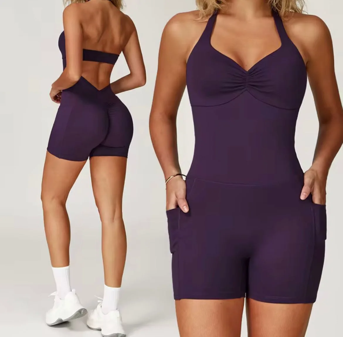 Jumpsuit Deportivo - Con Bolsillos y Espalda Descubierta